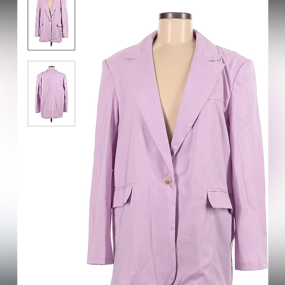 Lovely She+Sky pink/ mauve long blazer. Size Large